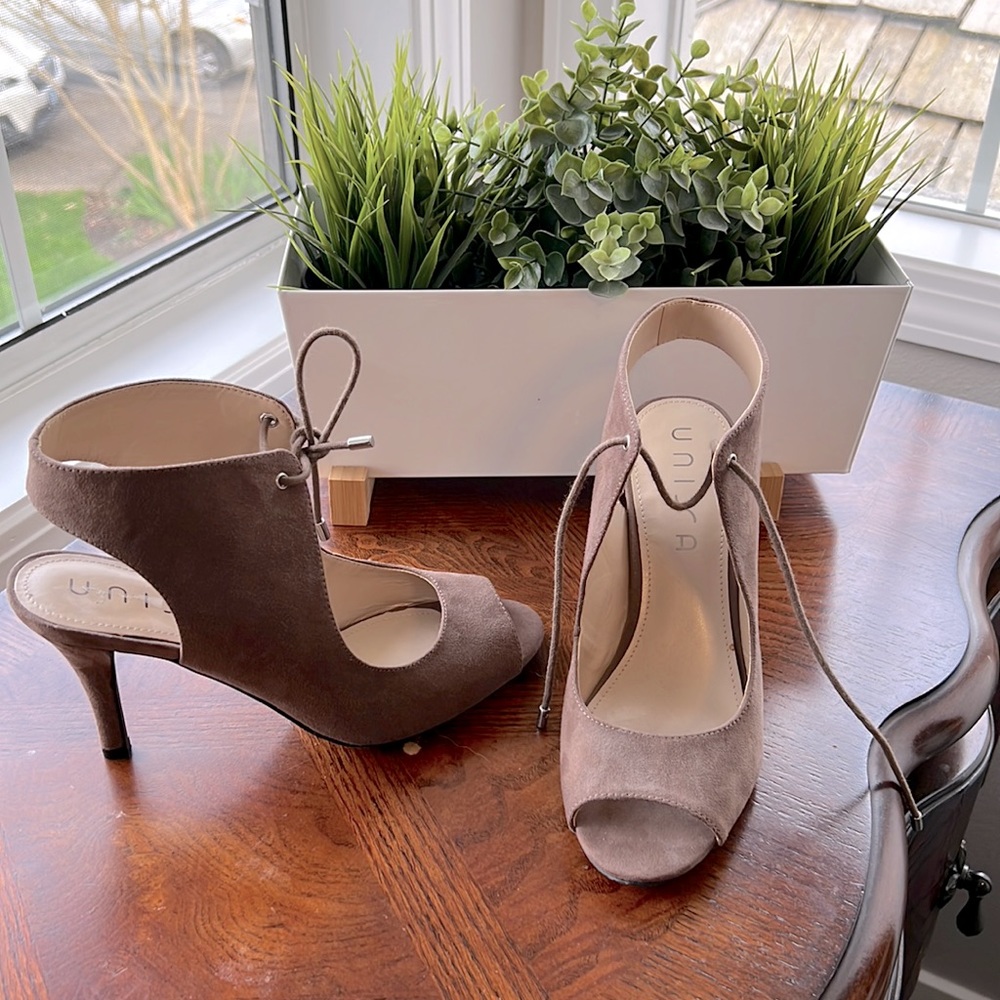 Brown Suede Unisa Heels